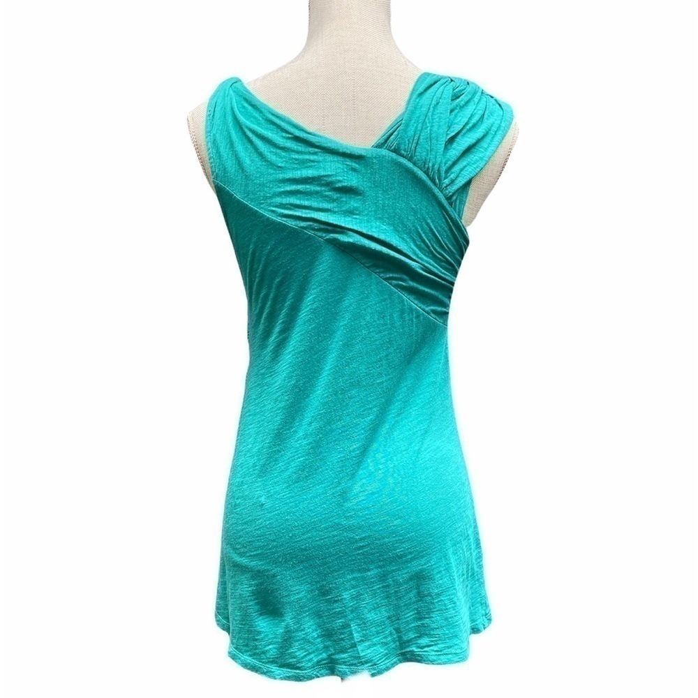 Anthropologie DELETTA Green Twisted V-Neck Sleeveless Top Size Small - Picture 4 of 8
